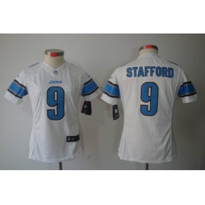 nike women nfl jerseys detroit lions #9 stafford white[nike limited]
