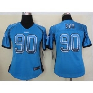 nike women nfl jerseys detroit lions #90 ndamukong suh blue[Elite drift fashion]