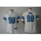 nike women nfl jerseys detroit lions #90 ndamukong suh white[nike limited]