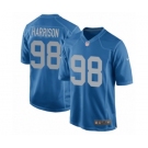 Men's Nike Detroit Lions #98 Damon Harrison Game Blue Alternate NFL Jersey
