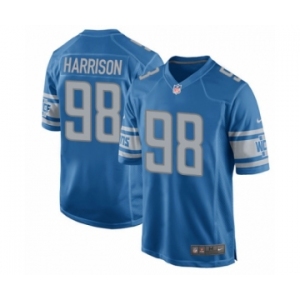 Men's Nike Detroit Lions #98 Damon Harrison Game Blue Team Color NFL Jersey