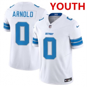 Youth Detroit Lions #0 Terrion Arnold White 2024 Draft F.U.S.E. Vapor Untouchable Limited Football Stitched Jersey