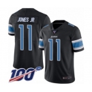 Youth Detroit Lions #11 Marvin Jones Jr Limited Black Rush Vapor Untouchable 100th Season Football Jersey