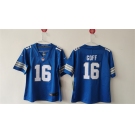 Youth Detroit Lions #16 Jared Goff Blue 2024 F.U.S.E. Vapor Limited Stitched Jersey