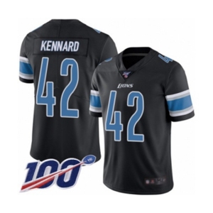 Youth Detroit Lions #42 Devon Kennard Limited Black Rush Vapor Untouchable 100th Season Football Jersey