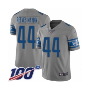 Youth Detroit Lions #44 Jalen Reeves-Maybin Limited Gray Inverted Legend 100th Season Football Jersey