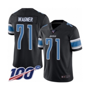 Youth Detroit Lions #71 Ricky Wagner Limited Black Rush Vapor Untouchable 100th Season Football Jersey
