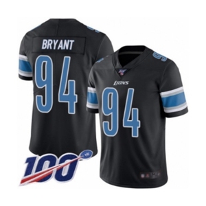 Youth Detroit Lions #94 Austin Bryant Limited Black Rush Vapor Untouchable 100th Season Football Jersey