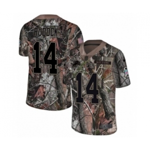 Youth Nike Detroit Lions #14 Jake Rudock Limited Camo Rush Realtree NFL Jersey