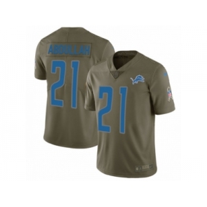 Youth Nike Detroit Lions #21 Ameer Abdullah Limited Olive 2017 Salute to Service NFL Jersey