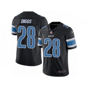 Youth Nike Detroit Lions #28 Quandre Diggs Limited Black Rush NFL Jersey