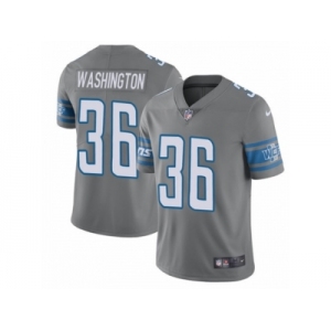Youth Nike Detroit Lions #36 Dwayne Washington Limited Steel Rush Vapor Untouchable NFL Jersey