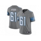Youth Nike Detroit Lions #61 Kerry Hyder Limited Steel Rush NFL Jersey