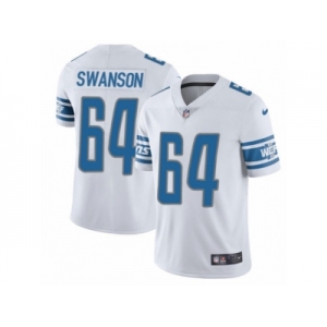 Youth Nike Detroit Lions #64 Travis Swanson Vapor Untouchable Limited White NFL Jersey