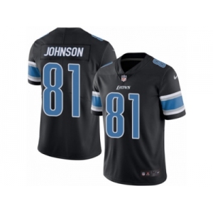 Youth Nike Detroit Lions #81 Calvin Johnson Limited Black Rush NFL Jersey