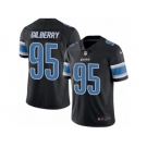 Youth Nike Detroit Lions #95 Wallace Gilberry Limited Black Rush NFL Jersey