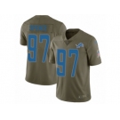 Youth Nike Detroit Lions #97 Akeem Spence Limited Olive 2017 Salute to Service NFL Jersey
