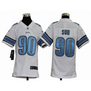 nike youth nfl jersey detroit lions #90 ndamukong suh white[nike]