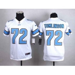 nike youth nfl jerseys detroit lions #72 tomlinson white[nike]