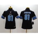 nike youth nfl jerseys detroit lions #81 johnson black[nike limited]