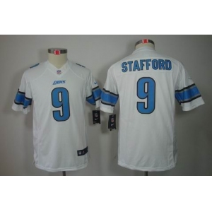 nike youth nfl jerseys detroit lions #9 stafford white[nike limited]