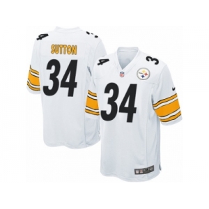 Men Nike Pittsburgh Steelers #34 Cameron Sutton Game White NFL Jersey