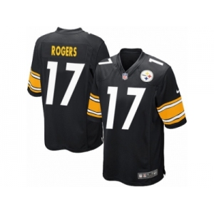 Men's Nike Pittsburgh Steelers #17 Eli Rogers Game Black Team Color NFL Jersey