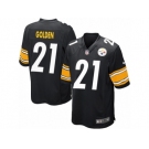 Men's Nike Pittsburgh Steelers #21 Robert Golden Game Black Team Color NFL Jersey