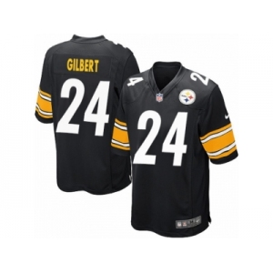 Men's Nike Pittsburgh Steelers #24 Justin Gilbert Game Black Team Color NFL Jersey