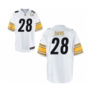 Men's Nike Pittsburgh Steelers #28 Sean Davis Game White NFL Jersey