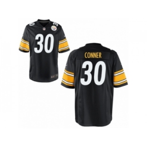 Men's Nike Pittsburgh Steelers #30 James Conner Game Black Team Color NFL Jersey