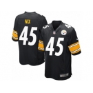 Men's Nike Pittsburgh Steelers #45 Roosevelt Nix Game Black Team Color NFL Jersey