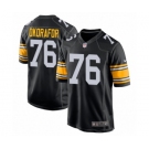 Men's Nike Pittsburgh Steelers #76 Chukwuma Okorafor Game Black Alternate NFL Jersey