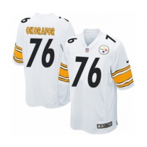 Men's Nike Pittsburgh Steelers #76 Chukwuma Okorafor Game White NFL Jersey