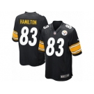 Men's Nike Pittsburgh Steelers #83 Cobi Hamilton Game Black Team Color NFL Jersey