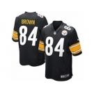 Men's Nike Pittsburgh Steelers #84 Antonio Brown Game Black Team Color NFL Jersey