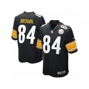 Men's Nike Pittsburgh Steelers #84 Antonio Brown Game Black Team Color NFL Jersey