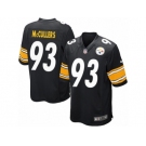 Men's Nike Pittsburgh Steelers #93 Dan McCullers Game Black Team Color NFL Jersey