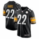 Men's Pittsburgh Steelers #22 Najee Harris Nike Black 2021 NFL Draft First Round Pick Game Jersey