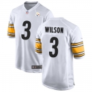 Men's Pittsburgh Steelers #3 Russell Wilson Game White Football Jersey