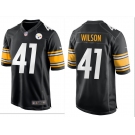 Men's Pittsburgh Steelers #41 Payton Wilson Black Replica Home Stitched Jersey