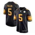 Men's Pittsburgh Steelers #5 Fields  Black Nike Game Jersey