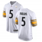 Men's Pittsburgh Steelers #5 Fields Game White Football Jersey