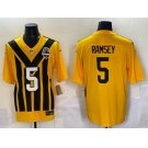 Men's Pittsburgh Steelers #5 Jalen Ramsey Gold 1933 Throwback Alternate Football Stitched Game Jersey