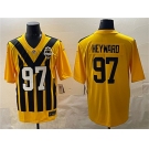 Men's Pittsburgh Steelers #97 Cameron Heyward Gold 1933 Throwback Alternate Football Stitched Game Jersey