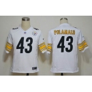 NIKE NFL Jerseys Pittsburgh Steelers 43 Troy Polamalu white (Game)