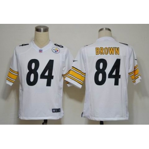 NIKE NFL Jerseys Pittsburgh Steelers 84 Brown White (Game)