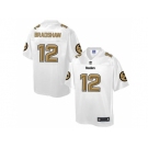 Nike Pittsburgh Steelers #12 Terry Bradshaw White Men's NFL Pro Line Fashion Game Jersey