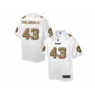 Nike Pittsburgh Steelers #43 Troy Polamalu White Men's NFL Pro Line Fashion Game Jersey