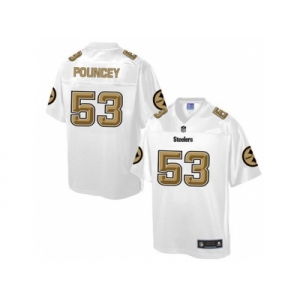 Nike Pittsburgh Steelers #53 Maurkice Pouncey White Men's NFL Pro Line Fashion Game Jersey